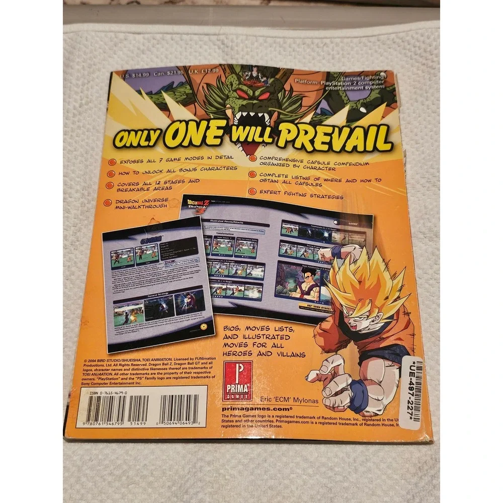 Dragon Ball Z Budokai 3 Prima Official Game Guide PS2 Strategy Book 2004 DBZ